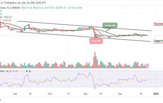 Bitcoin Price Prediction for Today, December 24: BTC/USD Stalls at $16,800