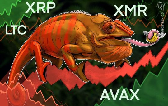 XRP, LTC, XMR and AVAX show bullish signs as Bitcoin battles to hold $28K