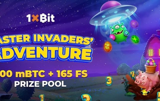 Join the Easter Invaders' Adventure slot tournament and win crypto prizes on 1xBit