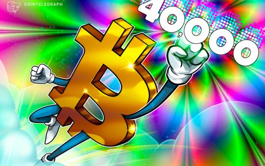 Bitcoin tops $40K for first time in 19 months, Matrixport tips $125K in 2024